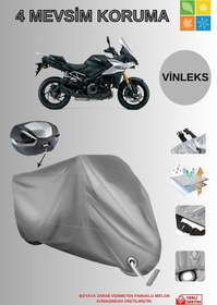 Resim AutoEN SUZUKİGSX-S1000GX VİNLEKS (PREMİUM) ARKA ÇANTA KİLİT UYUMLU MOTOR BRANDASI LÜKS KALİTE-GRİ 