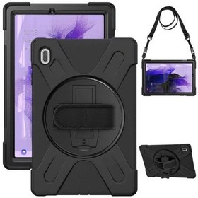 Resim Samsung Galaxy Uyumlu Tab S7 Fe T733 Kılıf Defender Tablet Tank Koruma Standlı Df3 