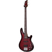 Resim Schecter C-4 Deluxe Bas Gitar (Crimson Red Burst) 