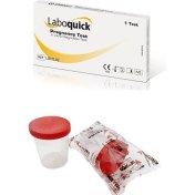 Resim Laboquick Hızlı Hamilelik Testi 5 Adet+Numune Saklama Spesmen Kabı 250 ml 