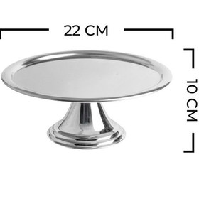 Resim 2'li Gümüş Yuvarlak, Ayaklı Şık Kek, Pasta, Kurabiye Ve Tatlı Servis Sunum Standı Gümüş 