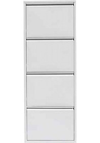 Resim Metal 4'Lü Ayakkabılık Beyaz 