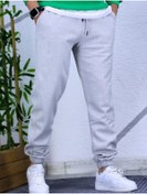 Resim FİTGO Unisex Gri Lastik Paça Eşofman Altı 