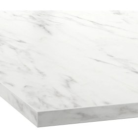 Resim Tezgah, Beyaz Canlı Mermer Etkisi-Laminat, 186X2.8 cm 