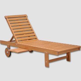 Resim Sunfun Diana Sehpalı Ahşap Şezlong 
