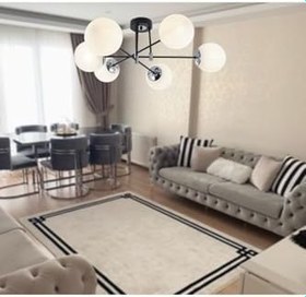 Resim TT AYDINLATMA Tt027-6 Sy-kr Mat Siyah - Krom 6 Lı Lüks Avize Siyah 