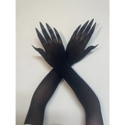 Resim Seksi Siyah Dantel Eldivenler - Şeffaf, Nefes Alabilen, Yüksek Esneklik, Dikişsiz Uzun Çoraplar Kadınlar ve Erkekler İçin, Makinede Yıkanabilir, Anime Temalı Tasarım, Anime Eldivenleri | Dantel Eldivenleri | Esnek Eldivenler 