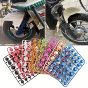 Resim 30 adet Motosiklet Modifikasyon Parçaları Gövde Altıgen Renkli Kapak Aksesuarları Motor Somunu Evrensel 