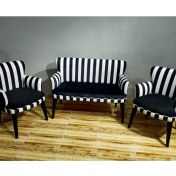 Resim Azra Aksesuar Çay Seti Koltuk Takımı Oturma Grubu Balkon Cafe Ofis 2+1+1 
