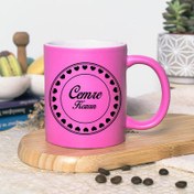 Resim Pembe Renk Romantik İsime Özel Kupa Bardak 