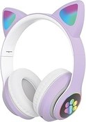 Resim Sunix Wireless 5.0 Stereo Kedi Kulak Üstü Bluetooth Kulaklık Mor 