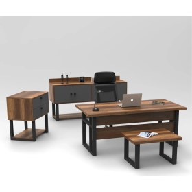 Resim Yurudesign Marken Abcd Ofis Büro Masa Takımı Barok-Antrasit 