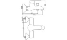Resim Gms Zirve Siyah Altın Banyo Duş Bataryası ZRV203 