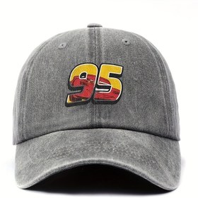 Resim Retro Vintage Dijital 95 Baskı Hip-Hop Tarzı Şimşek Erkek Beyzbol Şapkası Outdoor Günlük Unisex Kasket 