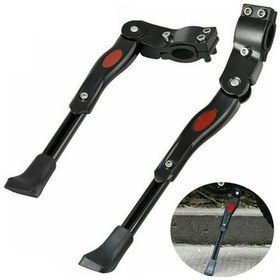 Resim Didadodo Ağır Hizmet Dağ Bisikleti Desteği, Yan Arka Ayak Beyaz, Ayarlanabilir Bisiklet Desteği Beyaz 