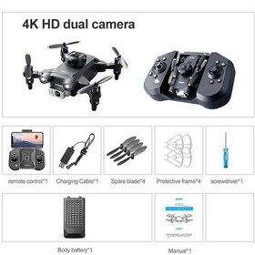 Resim 4drc Yeni V30 Mini Drone İle 4k 1080p Hd Kamera Fpv Rc Drones Profesyonel Beş Black-dual4k-1b 