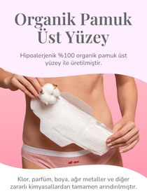 Resim ENROUSH Organik Pamuklu Kanatlı Ped | Konfor ve Koruma - 10 Adet Süper 