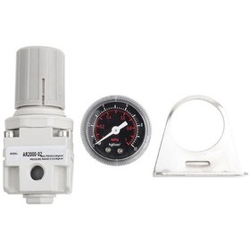 Resim Aubyhe Ar2000 Smc Tipi Hava Basıncı Regülatörü - Yüksek Doğruluklu Filtrasyon Ve Basınç Azaltma, Ölçer Ve Braket İçeren 