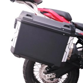 Resim GP Kompozit Universal 26 lt x 2 Plastik Motosiklet Yan Çanta Seti Siyah 