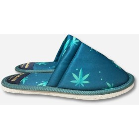 Resim Chochili Kadın Yaprak Desenli Çeyiz Ev Terliği 