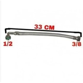 Resim Gömme Rezervuar Dirsekli Şamandıra Bağlantı Fleksi 3/8-1/2 30CM… 