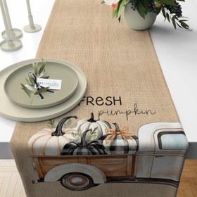 Resim Evmila Sonbahar Desenli Runner Modeli - 40x140 cm 