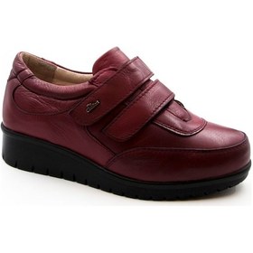 Resim Dr.Comfort Ortopedik Çift Cırtlı Kadın Ayakkabı Dr.3604 Bordo 