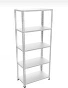 Resim Genel Markalar ÇELİK RAF 5 Katlı 43x93x200 cm Galvaniz OFİS DOSYA DOLABI KİLER RAFI METAL RAF 