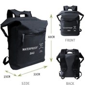 Resim Zcjb 25l Açık Hava Yüzme Memba Su Geçirmez Çanta Plaj Çantası Siyah Siyah 