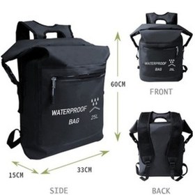 Resim Zcjb 25l Açık Hava Yüzme Memba Su Geçirmez Çanta Plaj Çantası Siyah Siyah 