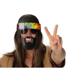 Resim MCM Group Siyah Saçlı Bandana Hippi Parti Gözlüğü 