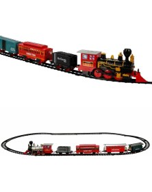 Resim Yıldırım Oyuncak Oyuncak Sesli ve Işıklı Lokomotifli Klasik Tren Seti 22 Parça 600CM 