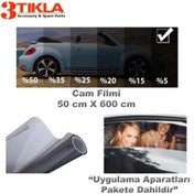 Resim Oto/ev Cam Filmi 50cm X 6 Mt Super Dark Black %5 