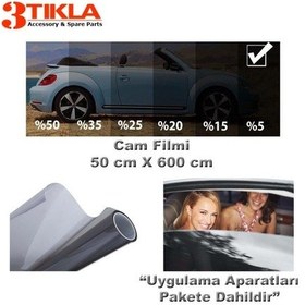 Resim Oto/ev Cam Filmi 50cm X 6 Mt Super Dark Black %5 