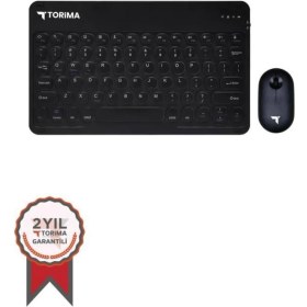 Resim Torima Tmk-08 Siyah Kablosuz Bluetooth Klavye Mouse Seti 