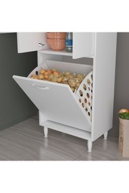 Resim Modilayn Gamzem MUTFAK 55x138 cm Mutfak Erzak Kiler Depolama Düzenleyici Dolabı 