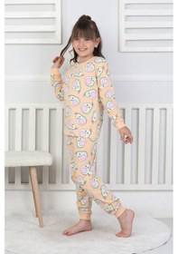 Resim Cute Avocado Desenli Kız Çocuk Pijama Takımı SOMON 