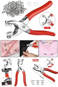 Resim BİTERSE Metal Çıt Çıt Düğme Ve Pensesi 25 Set Çıt Çıt Metal Düğme Yapma Seti 