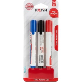 Resim Asseds Store Beyaz Tahta Kalemi 3'lü Set + 1 Silgi Hediyeli 