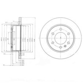 Resim Vw Crafter 30-35 2.5 Tdi 2006-2011 Delphi Arka Fren Diski 