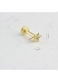 Resim Glorria Altın Kutup Yıldızı Tragus Piercing Sarı 