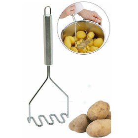 Resim İnox Paslanmaz Metal Patates Ezici Püre Yapıcı 27 Cm Diğer 
