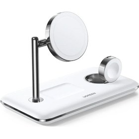 Resim Ugreen 3 Ü 1 Arada Apple Uyumlu iPhone Airpods iOS Watch Magsafe 25w Kablosuz Şarj Cihazı Stand 