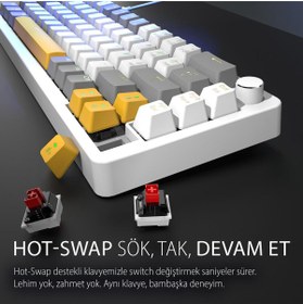 Resim Inca IKG-457 Empousa Hot Swap Red Switch Makro Mekanik Klavye 