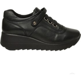 Resim Mammamia D25ka-3535 Siyah Hakiki Deri Cırtlı Anatomik İç Taban Kadın Casual Ayakkabı SİYAH DERİ 