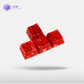 Resim New Keycaps Red Shadow W-a-s-d Ve Yön Tuşları Dörtlü Set Mekanik Klavye Tuşu Artisan Keycaps 