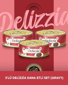 Resim Reflex Plus Delizzia Yetişkin Dana Etli Gravy Kedi Maması 3x85 Gram 