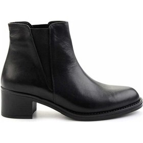 Resim Siyah Hakiki Deri Kadın Bot & Bootie K02028127203 Siyah 