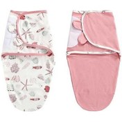 Resim Flybuy Yenidoğan Pembe Pamuklu Nefes Kundağı 2'li - 3-6 Aylık Bebekler İçin Pembe 