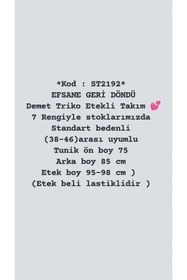 Resim Still Butik Elif Yılmaz Demet Triko Takım Etek Tunik Tesettür Giyim ST2192 